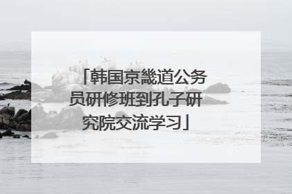 韩国京畿道公务员研修班到孔子研究院交流学习