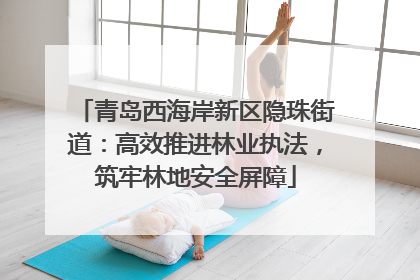 青岛西海岸新区隐珠街道：高效推进林业执法，筑牢林地安全屏障