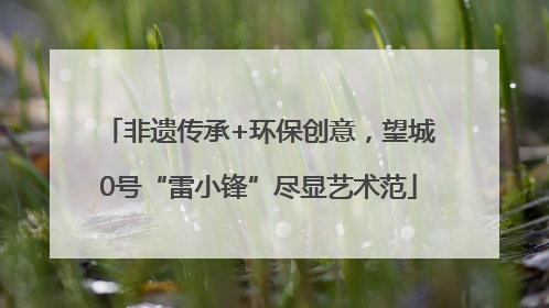 非遗传承+环保创意，望城0号“雷小锋”尽显艺术范