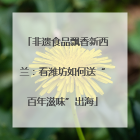 非遗食品飘香新西兰：看潍坊如何送“百年滋味”出海