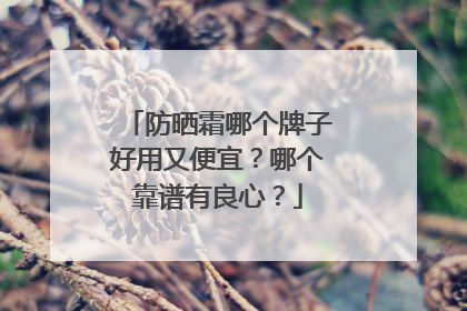 防晒霜哪个牌子好用又便宜？哪个靠谱有良心？