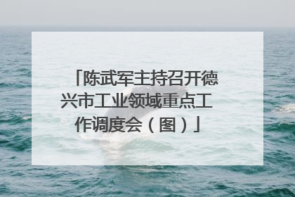陈武军主持召开德兴市工业领域重点工作调度会（图）
