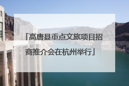 高唐县重点文旅项目招商推介会在杭州举行