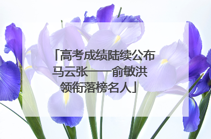 高考成绩陆续公布 马云张一一俞敏洪领衔落榜名人