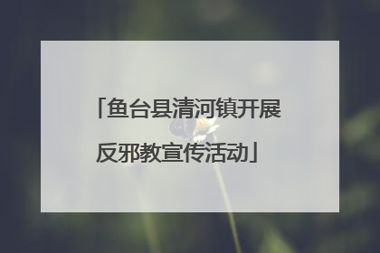 鱼台县清河镇开展反邪教宣传活动