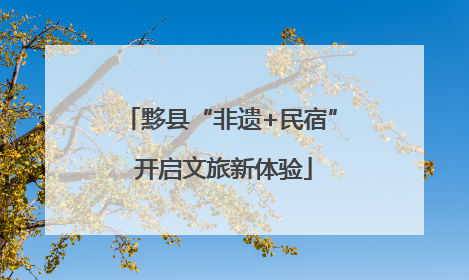 黟县“非遗+民宿” 开启文旅新体验