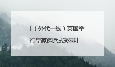 （外代一线）英国举行皇家阅兵式彩排