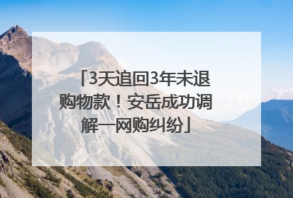 3天追回3年未退购物款！安岳成功调解一网购纠纷