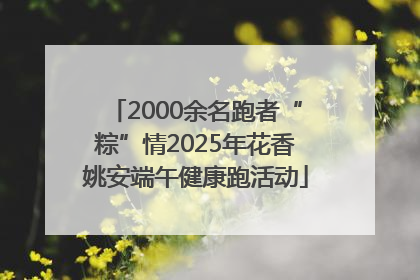 2000余名跑者“粽”情2025年花香姚安端午健康跑活动