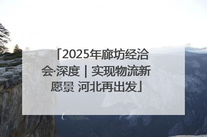 2025年廊坊经洽会·深度｜实现物流新愿景 河北再出发