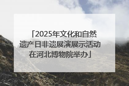 2025年文化和自然遗产日非遗展演展示活动在河北博物院举办