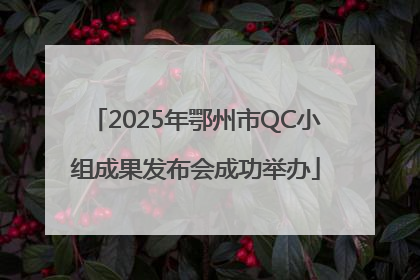 2025年鄂州市QC小组成果发布会成功举办