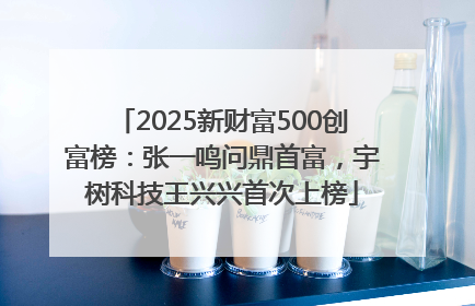 2025新财富500创富榜：张一鸣问鼎首富，宇树科技王兴兴首次上榜
